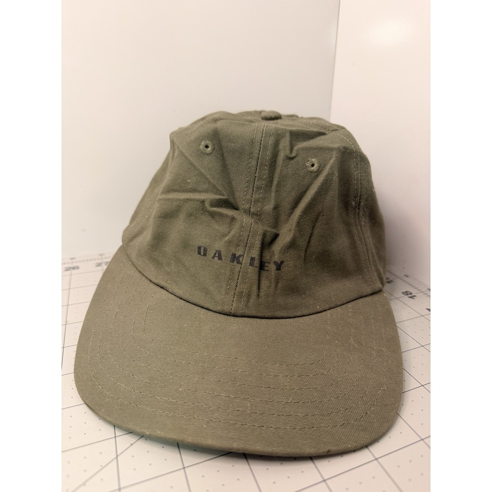 Oakley Baseball Cap Hat Olive Green Unstructured Strapback Custom Fit